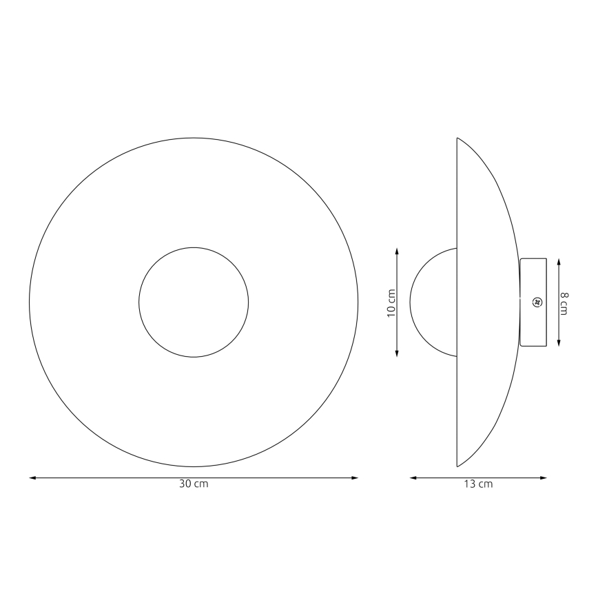 Stensko svetilo INSPO 1xG9/8W/230V črno