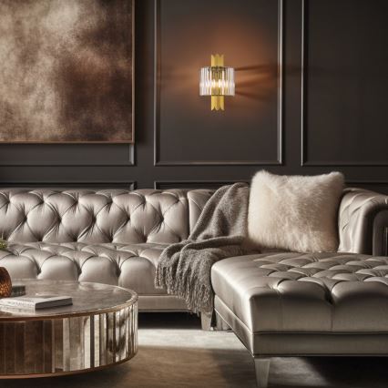 Stensko svetilo MARGOT 2xE14/40W/230V zlato