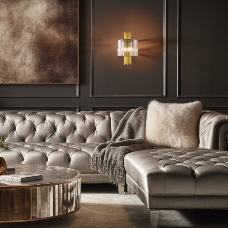 Stensko svetilo MARGOT 2xE14/40W/230V zlato