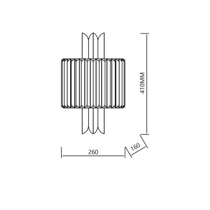Stensko svetilo MARGOT 2xE14/40W/230V zlato