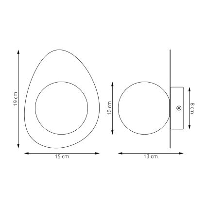 Stensko svetilo OVO 1xG9/8W/230V sivo