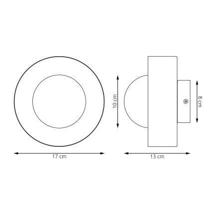 Stensko svetilo OZZY 1xG9/8W/230V bež
