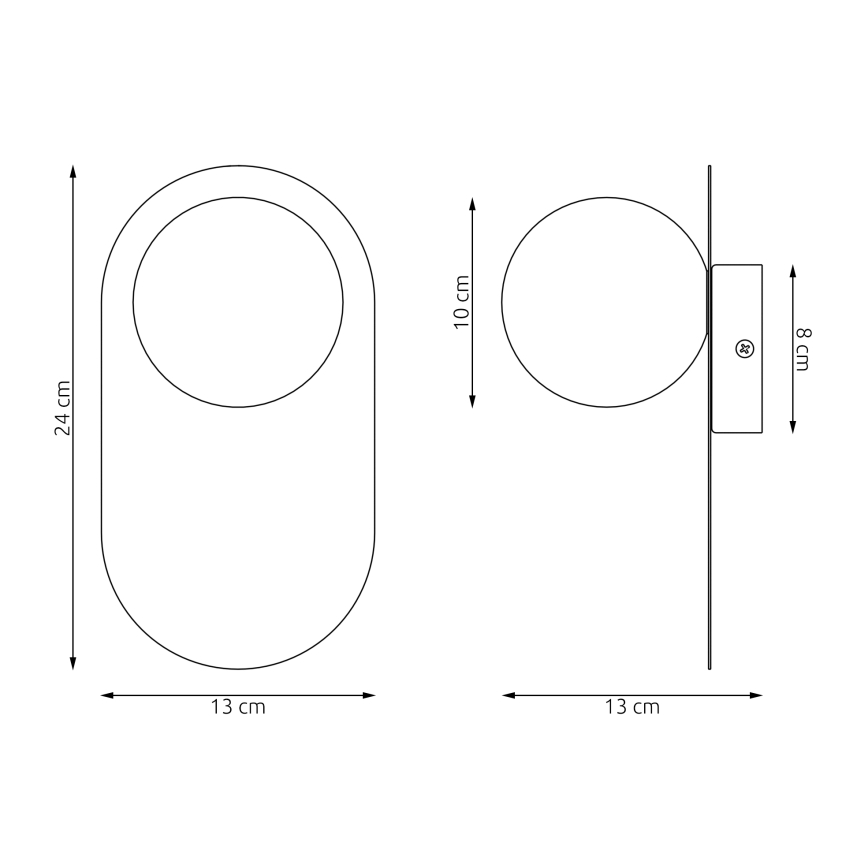 Stensko svetilo VIVA 1xG9/8W/230V sivo
