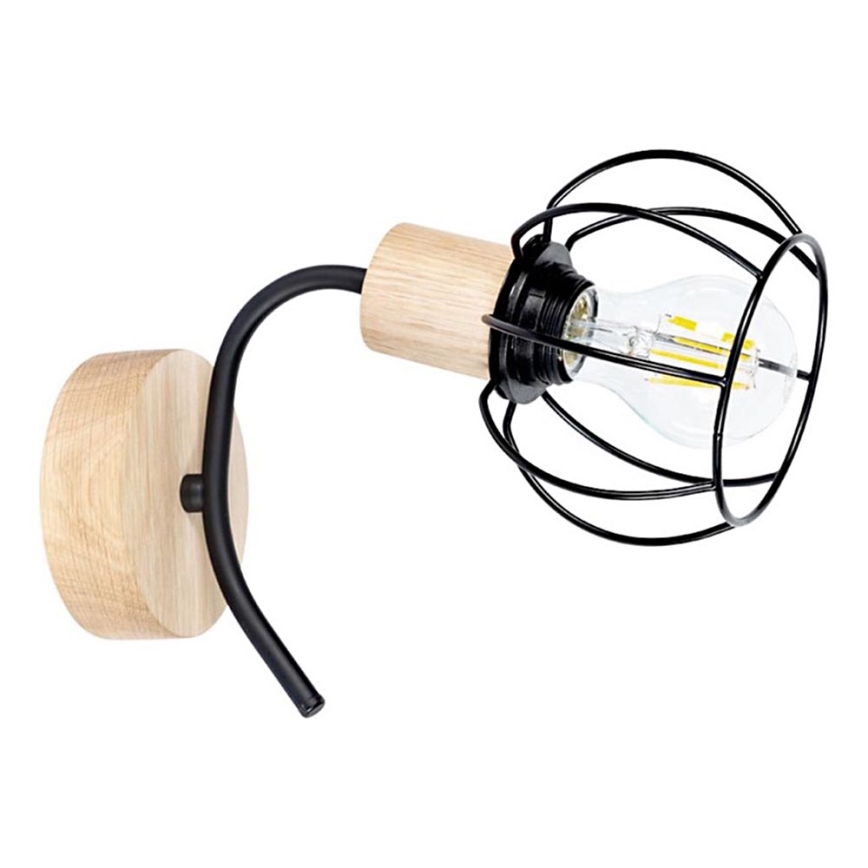 Stensko svetilo VIVIANE 1xE27/60W/230V hrast