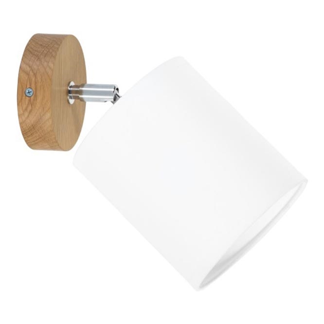 Stensko točkovno svetilo APRILLIA 1xE27/25W/230V hrast/bela