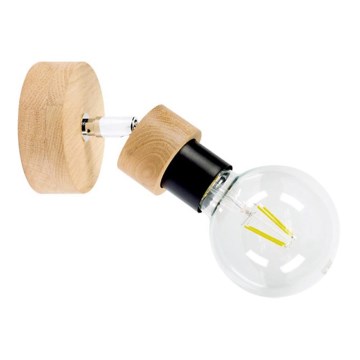 Stensko točkovno svetilo MARJOLAINE 1xE27/25W/230V hrast