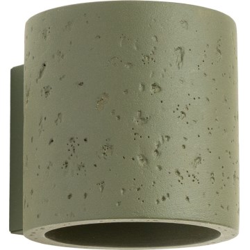 Stensko usmerjeno svetilo ORBIS 1xG9/8W/230V beton/zelena