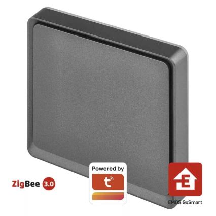 Stikalo 1-gumb GoSmart 1xCR2430 Tuya črna