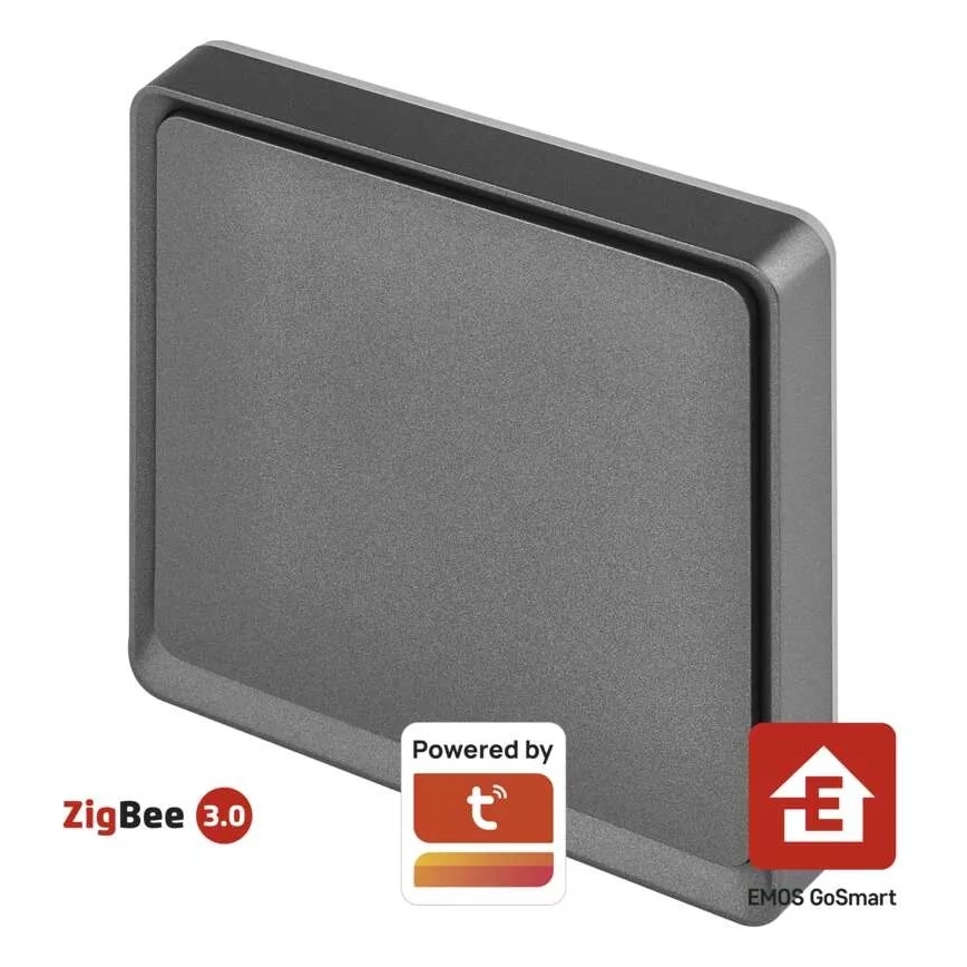 Stikalo 1-gumb GoSmart 1xCR2430 Tuya črna