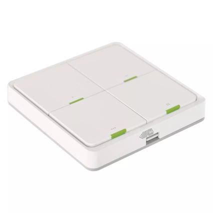 Stikalo 4-gumbi GoSmart 1xCR2430 Tuya bela