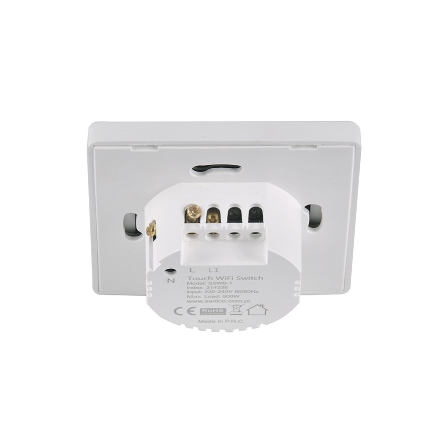 Stikalo na dotik 1-polno SMART 800W/230V belo Wi-Fi Tuya
