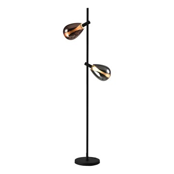 Stojalna svetilka DENSO 2xG9/5W/230V črno-krom/bakrena