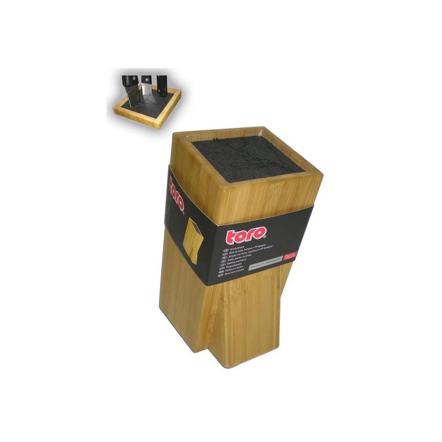 Stojalo za nože s fleksibilnim vložkom 23,8x11 cm bambus