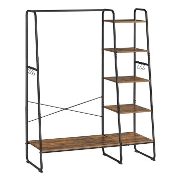 Stojalo za plašče LINEA rjava/črna