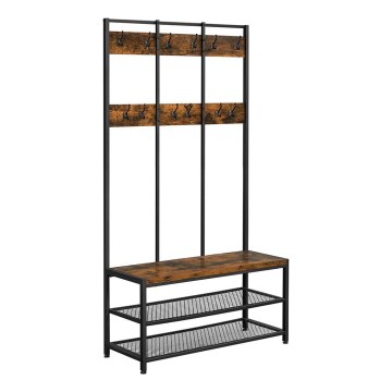 Stojalo za plašče NAVOR rjava/črna