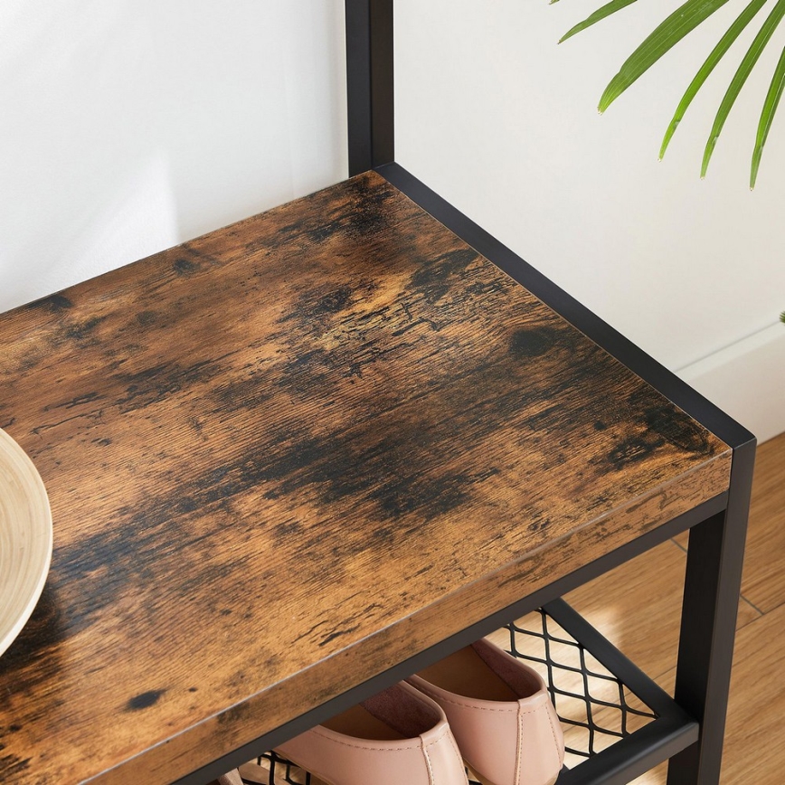 Stojalo za plašče NAVOR rjava/črna