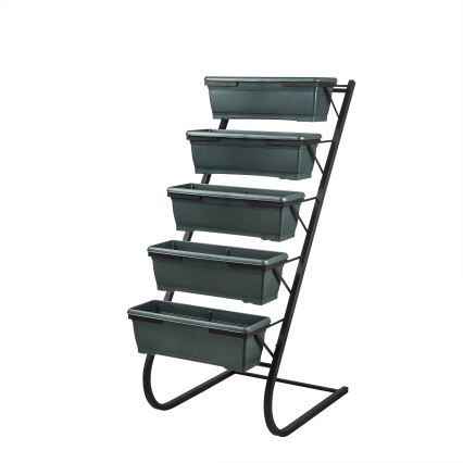 Stojalo za rastline 130x56 cm črna/zelena