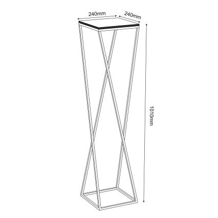 Stojalo za rože 100x24 cm črna