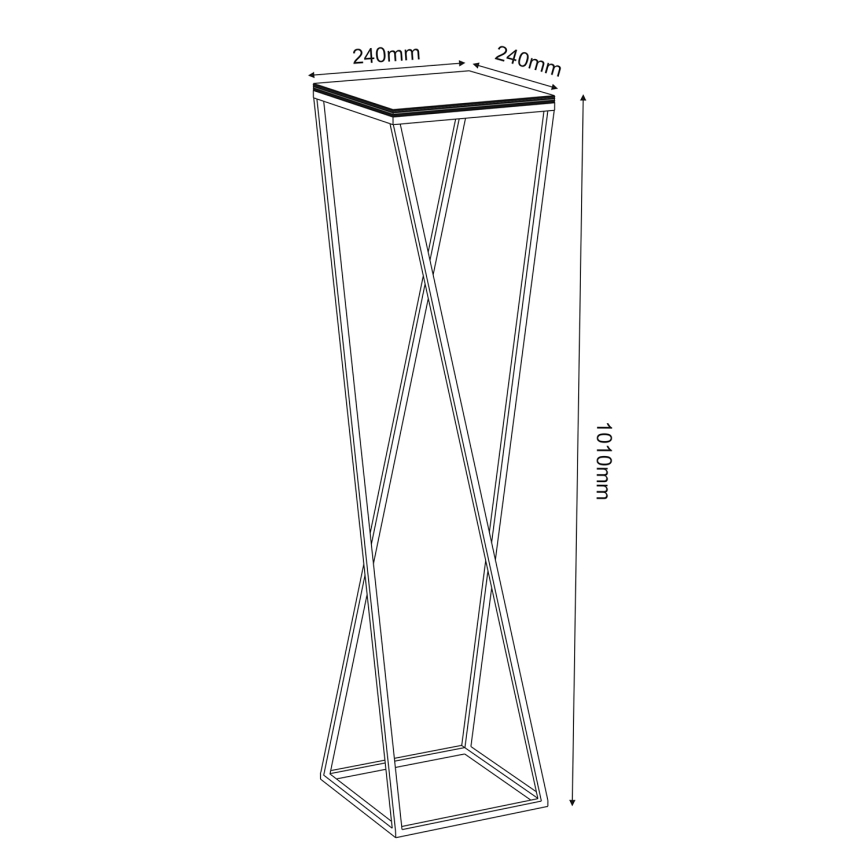 Stojalo za rože 100x24 cm črna