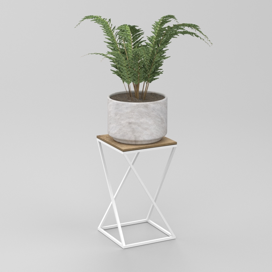 Stojalo za rože 40x24 cm bela