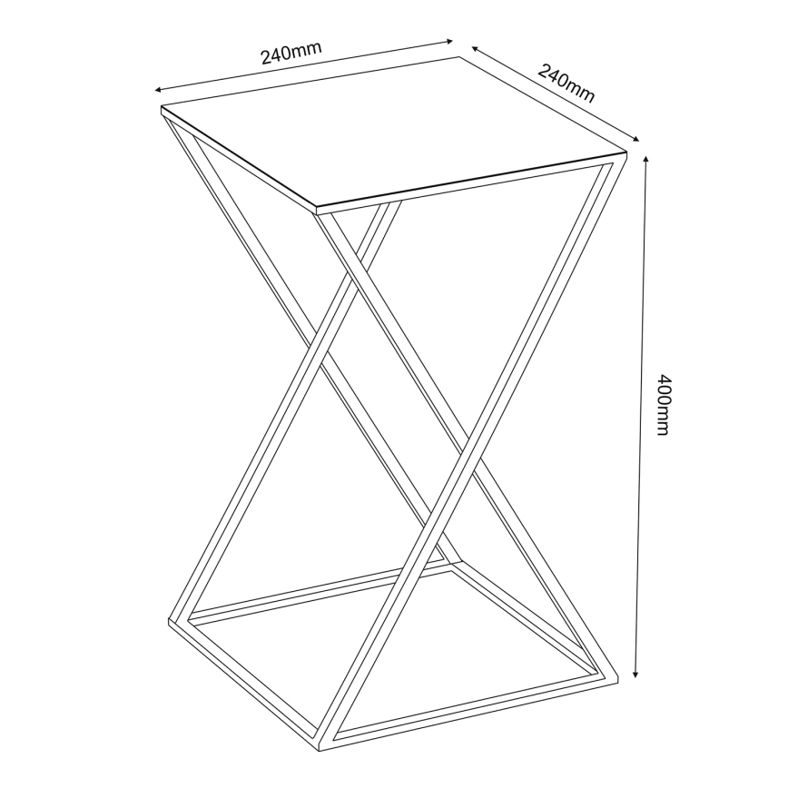 Stojalo za rože 40x24 cm črna