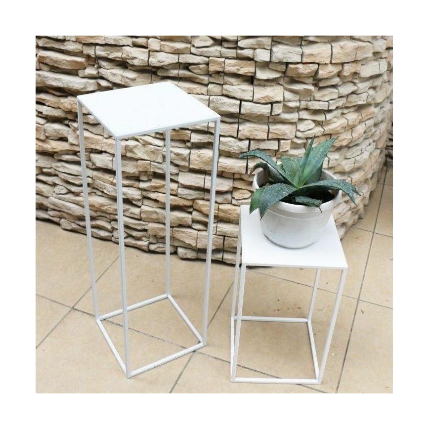 Stojalo za rože 70x24 cm bela