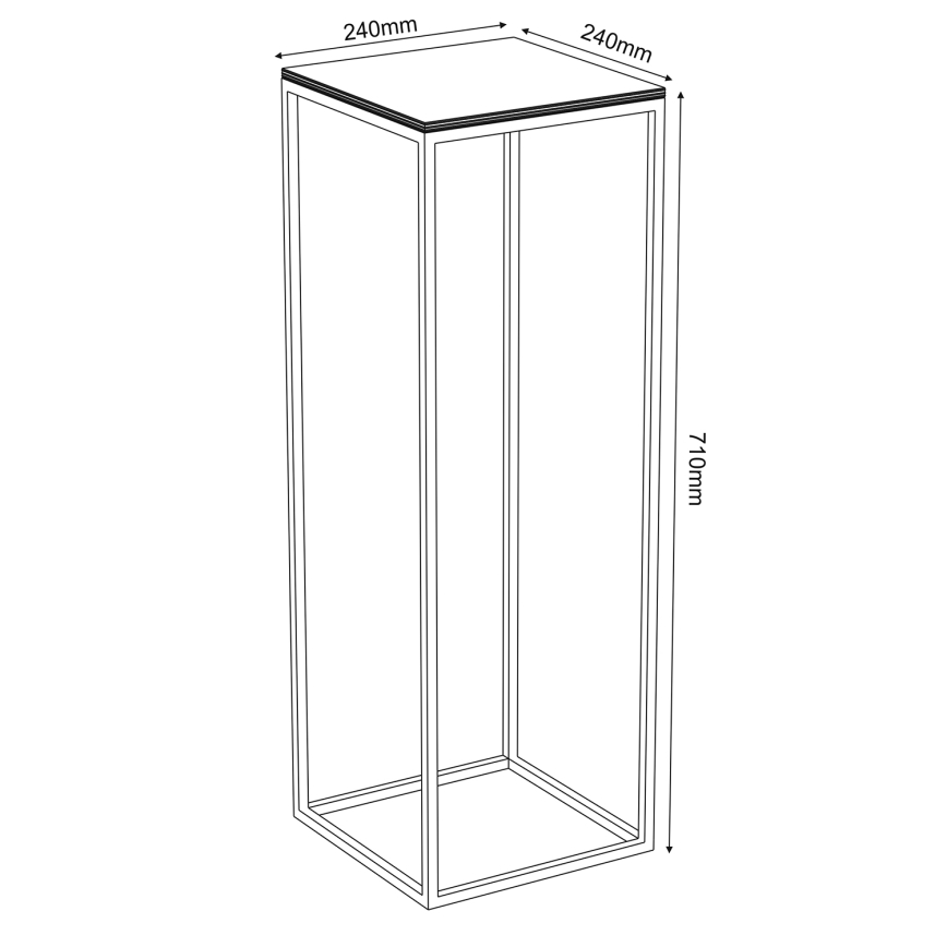 Stojalo za rože 70x24 cm bela