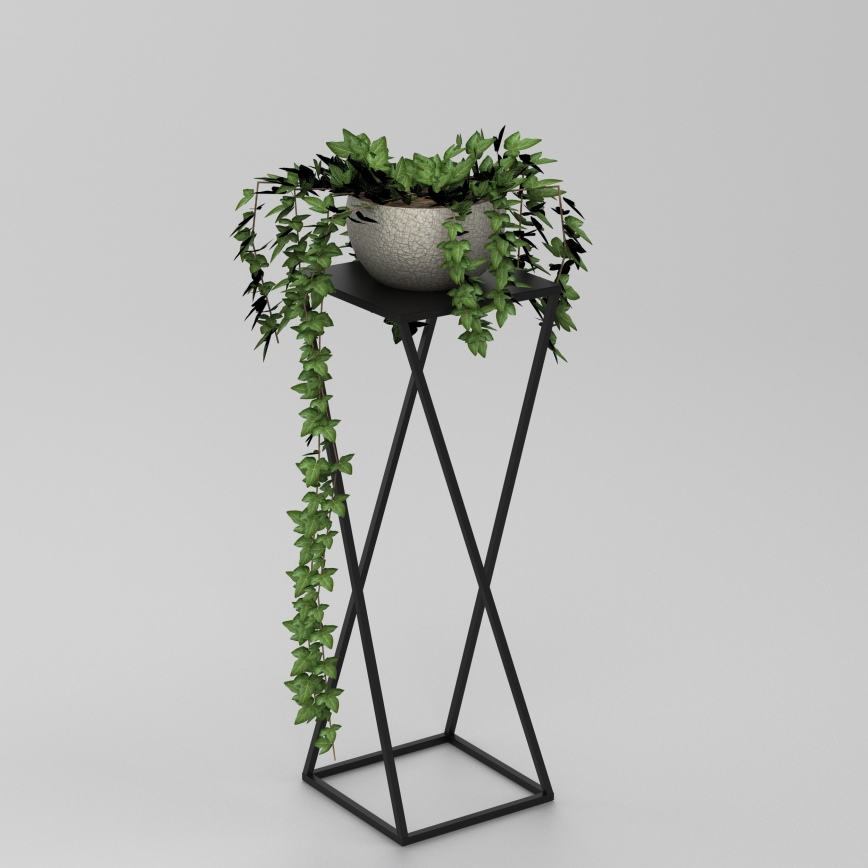 Stojalo za rože 70x24 cm črna