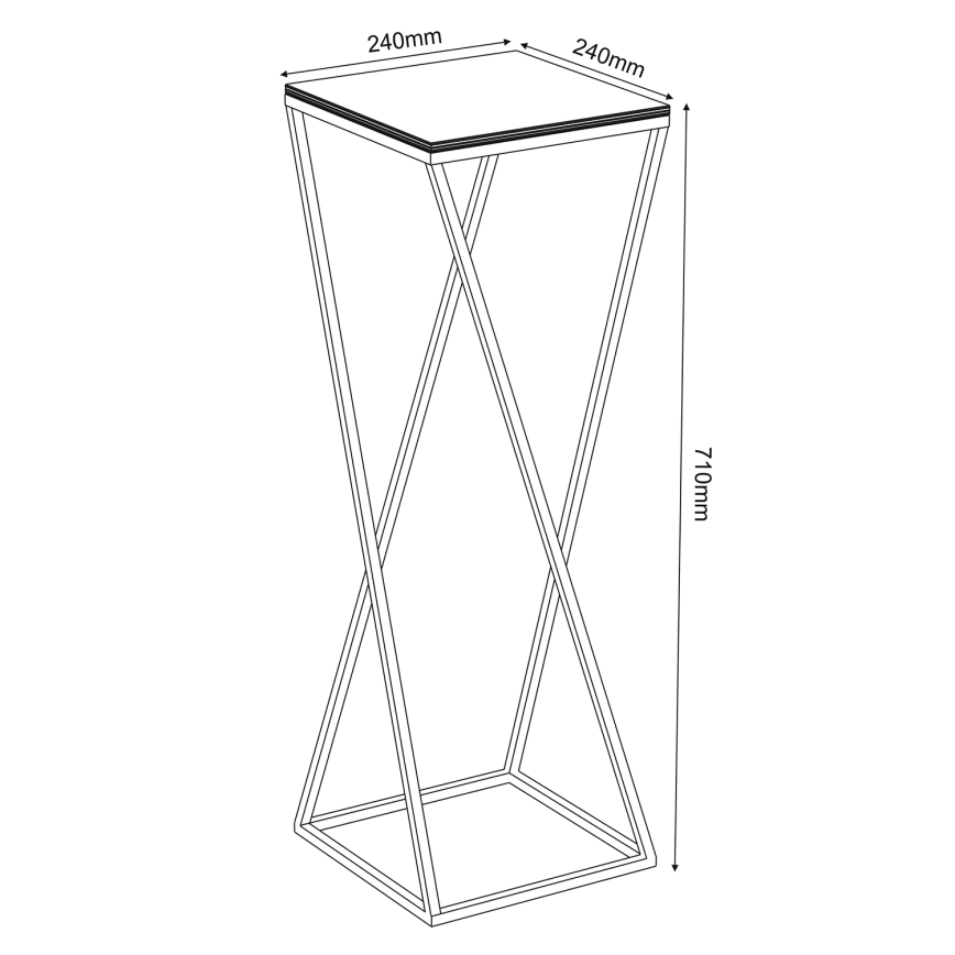 Stojalo za rože 70x24 cm črna