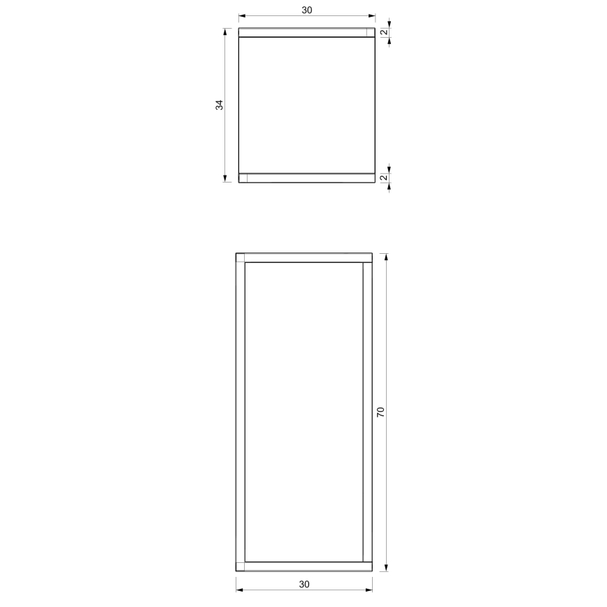 Stojalo za rože 70x30x34 cm bela