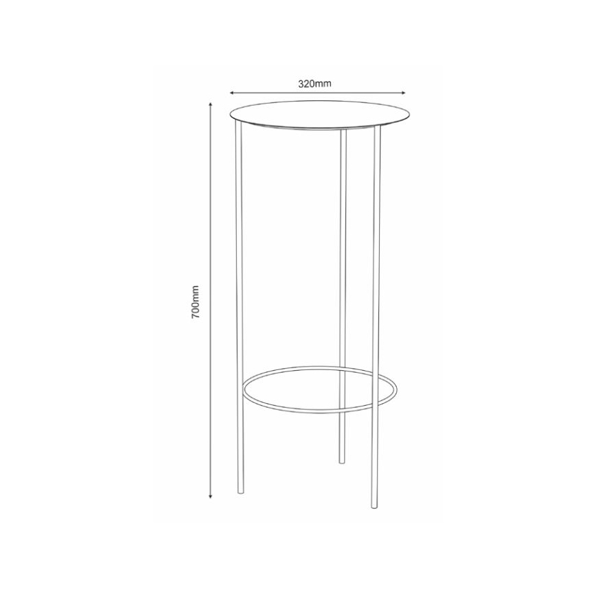 Stojalo za rože 70x32 cm bela