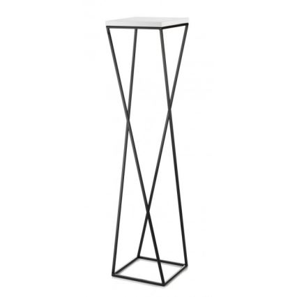 Stojalo za rože LOFT 100x24 cm črna/bela