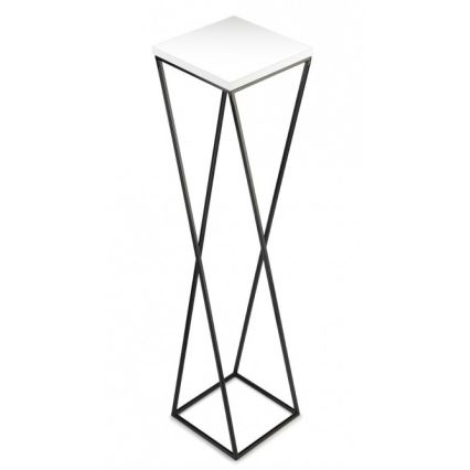 Stojalo za rože LOFT 100x24 cm črna/bela