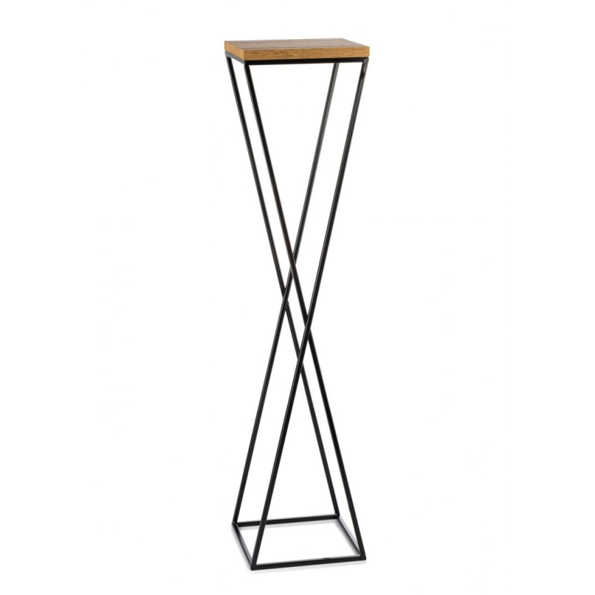 Stojalo za rože LOFT 100x24 cm črna/rjava