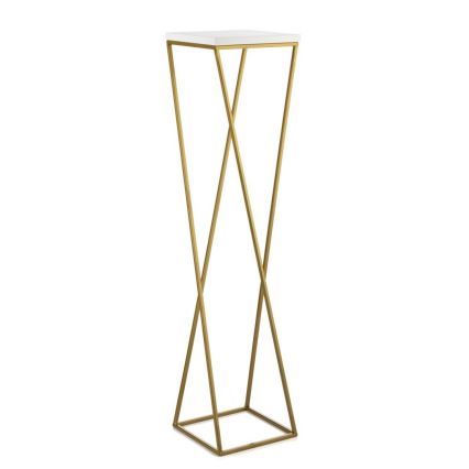 Stojalo za rože LOFT 100x24 cm zlata/bela