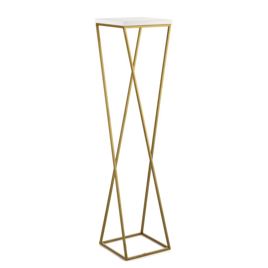 Stojalo za rože LOFT 100x24 cm zlata/bela