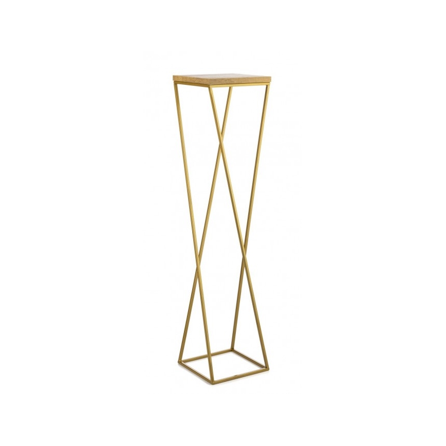 Stojalo za rože LOFT 100x24 cm zlata/rjava