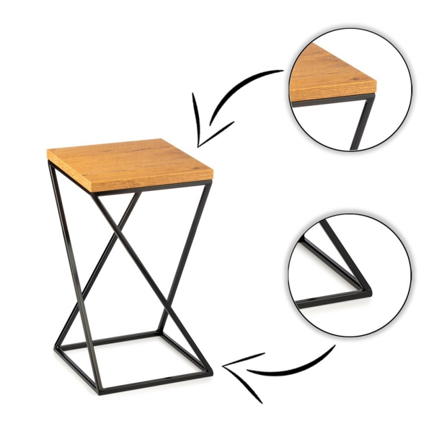 Stojalo za rože LOFT 40x24 cm črna/rjava