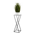 Stojalo za rože LOFT 70x24 cm črna/bela