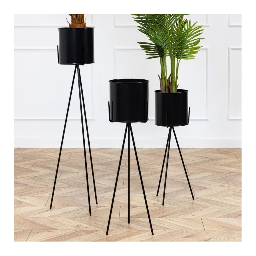 Stojalo za rože TRIPOD 110x25 cm črna