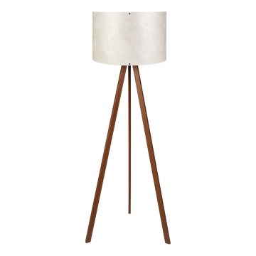 Stoječa lampa AYD 1xE27/40W/230V bela/smeđa