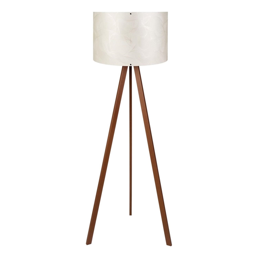 Stoječa lampa AYD 1xE27/40W/230V bela/smeđa