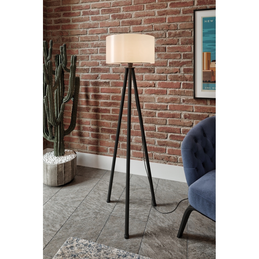 Stoječa lampa AYD 1xE27/40W/230V črna/bela
