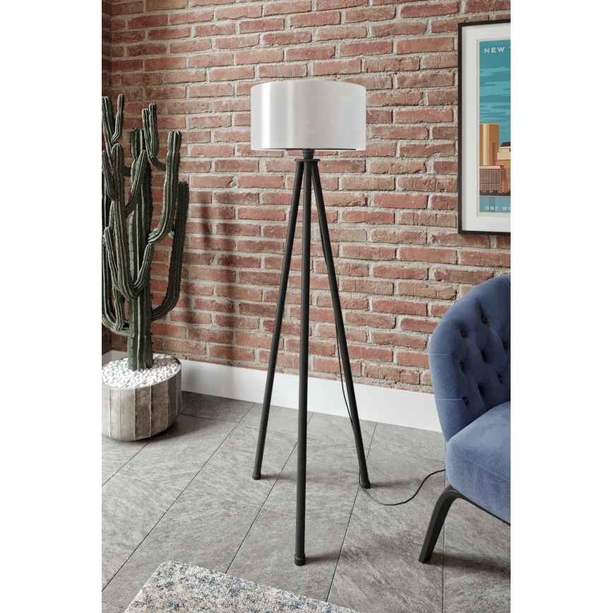 Stoječa lampa AYD 1xE27/40W/230V črna/bela