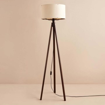 Stoječa lampa AYD 1xE27/40W/230V rjava/bežna