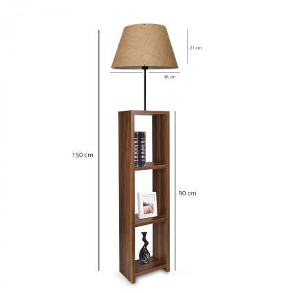 Stoječa lampa AYD 1xE27/40W/230V rjava