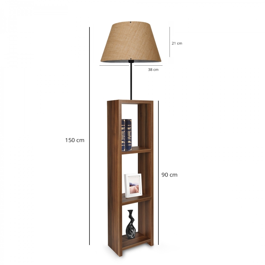 Stoječa lampa AYD 1xE27/40W/230V rjava