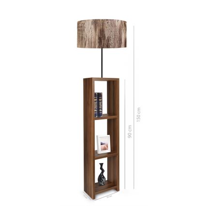 Stoječa lampa AYD 1xE27/40W/230V rjava
