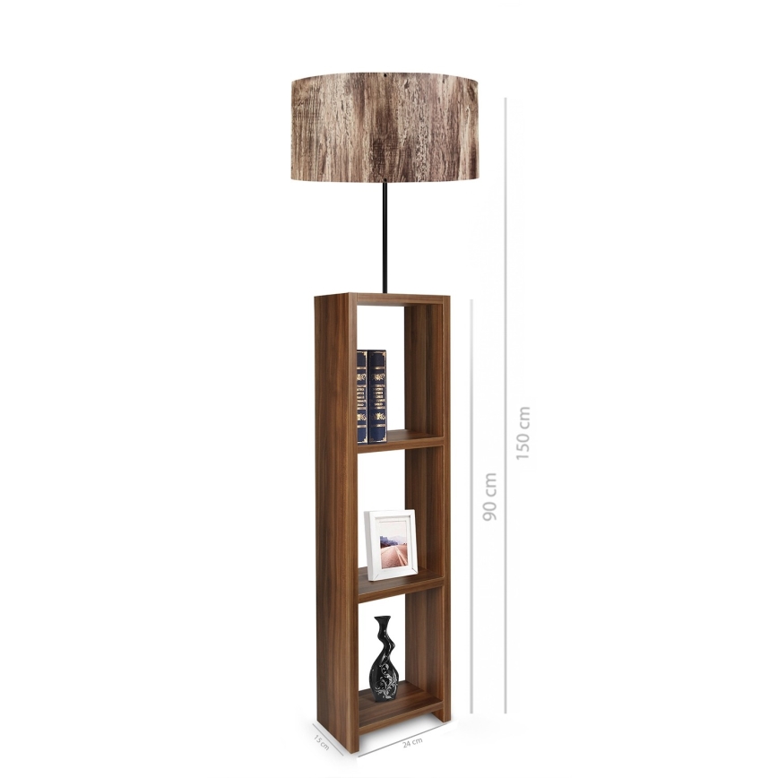 Stoječa lampa AYD 1xE27/40W/230V rjava