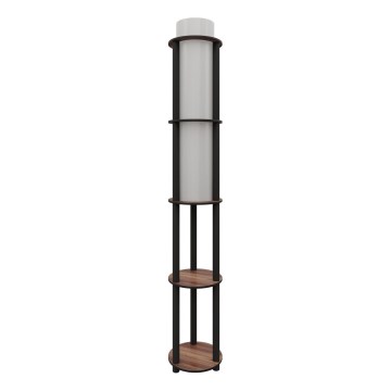 Stojeća lampa s policama NOTO 1xE27/40W/230V smeđa/crna